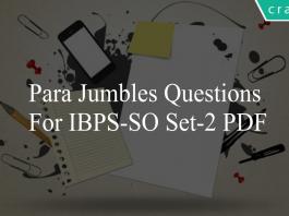 Para Jumbles questions for ibps-so set-2 pdf