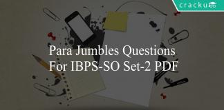 Para Jumbles questions for ibps-so set-2 pdf