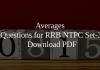 Averages Questions for RRB NTPC Set-3 PDF