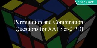 Permutation and Combination Questions for XAT Set-2 PDF