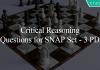 Critical Reasoning Questions for SNAP Set - 3 PDF