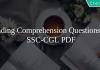 Reading Comprehension Questions for SSC-CGL PDF