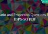 Ratio and Proportion Questions for IBPS-SO PDF