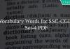 Vocabulary Words for SSC-CGL set-4 PDF