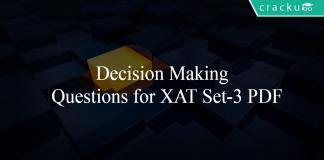 Decision Making Questions for XAT Set-3 PDF