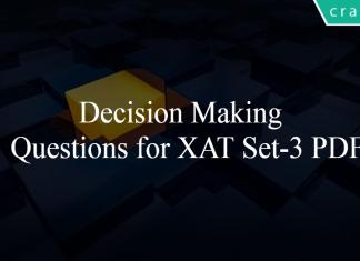 Decision Making Questions for XAT Set-3 PDF
