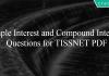 Simple Interest and Compound Interest Questions for TISSNET PDF