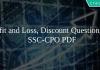 Profit and Loss, Discount questions for ssc-cpo PDF