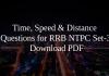 Time, Speed & Distance Questions for RRB NTPC Set-3 PDF