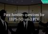 Para Jumbles questions for IBPS-SO set-3 PDF