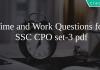 Time and Work Questions for SSC CPO set-3 pdf