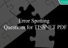 Error Spotting Questions for TISSNET PDF