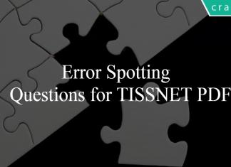Error Spotting Questions for TISSNET PDF