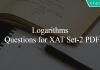 Logarithms Questions for XAT Set-2 PDF