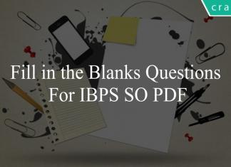 Fill in the Blanks questions for ibps so pdf