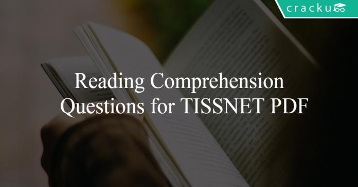 Reading Comprehension Questions for TISSNET PDF