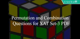 Permutation and Combination Questions for XAT Set-3 PDF