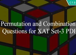 Permutation and Combination Questions for XAT Set-3 PDF