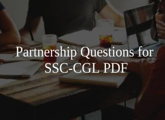 Partnership Questions for SSC-CGL PDF