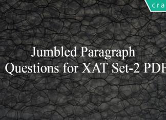 Jumbled Paragraph Questions for XAT Set-2 PDF