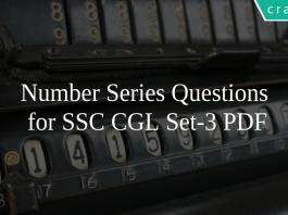 Number Series Questions for SSC CGL Set-3 PDF