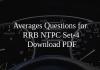 Averages Questions for RRB NTPC Set-4 PDF