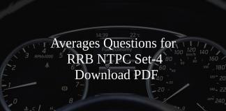 Averages Questions for RRB NTPC Set-4 PDF
