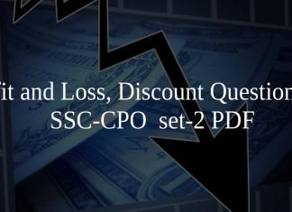 Profit and Loss, Discount Questions for SSC-CPO set-2 PDF