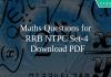 Maths Questions for RRB NTPC Set-4 PDF