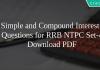Simple and Compound Interest Questions for RRB NTPC Set-4