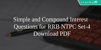 Simple and Compound Interest Questions for RRB NTPC Set-4