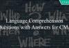 Language Comprehension Questions with Answers for CMAT