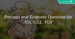 Previous year Economy Questions for SSC CGL PDF - Cracku