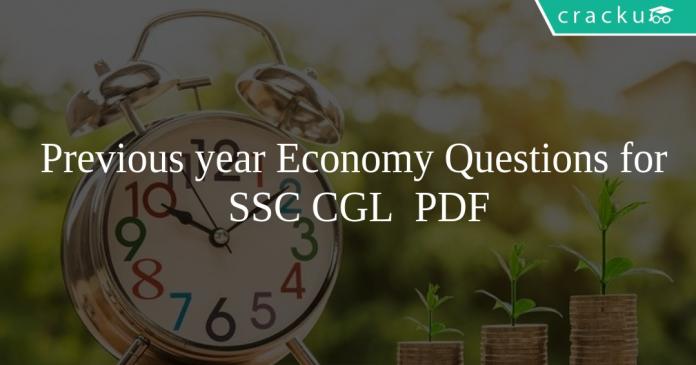 Previous year Economy Questions for SSC CGL PDF