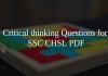 Critical thinking Questions for SSC CHSL PDF