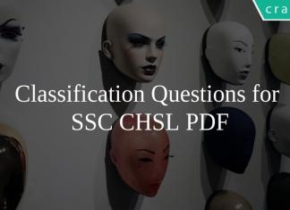 Classification Questions for SSC CHSL PDF