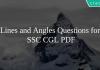 Lines and Angles Questions for SSC CGL PDF