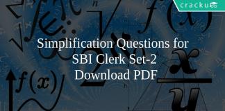 Simplification Questions for SBI Clerk Set-2 PDF