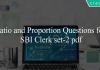 Ratio and Proportion Questions for SBI Clerk set-2 pdf