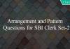 Arrangement and Pattern Questions for SBI Clerk Set-2