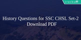 History Questions for SSC CHSL Set-2 PDF