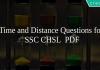 Time and Distance Questions for SSC CHSL PDF