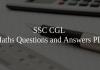 SSC CGL Maths Questions and Answers PDF