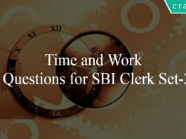 Time and Work Questions for SBI Clerk Set-2