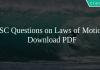 SSC Questions on Laws of Motion PDF