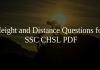 Height and Distance Questions for SSC CHSL PDF