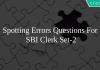 Spotting Errors Questions For SBI Clerk Set-2