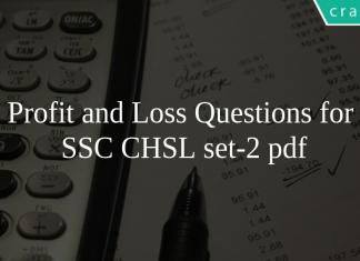 Profit and Loss Questions for SSC CHSL set-2 pdf