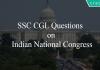 SSC CGL Questions on Indian National Congress