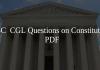 SSC CGL Questions on Constitution PDF